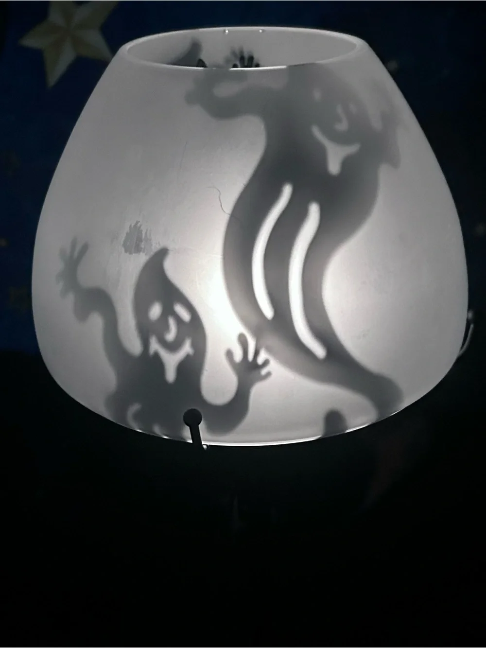 PartyLite Shadow Dancers Ghosts Candle Holder Tealight Lamp Halloween Fall Decor